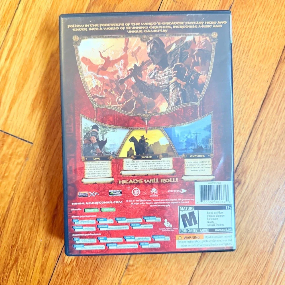 Age of Conan Hyborian Adventures PC DVD Game MMORPG Eidos Funcom 2008 Windows